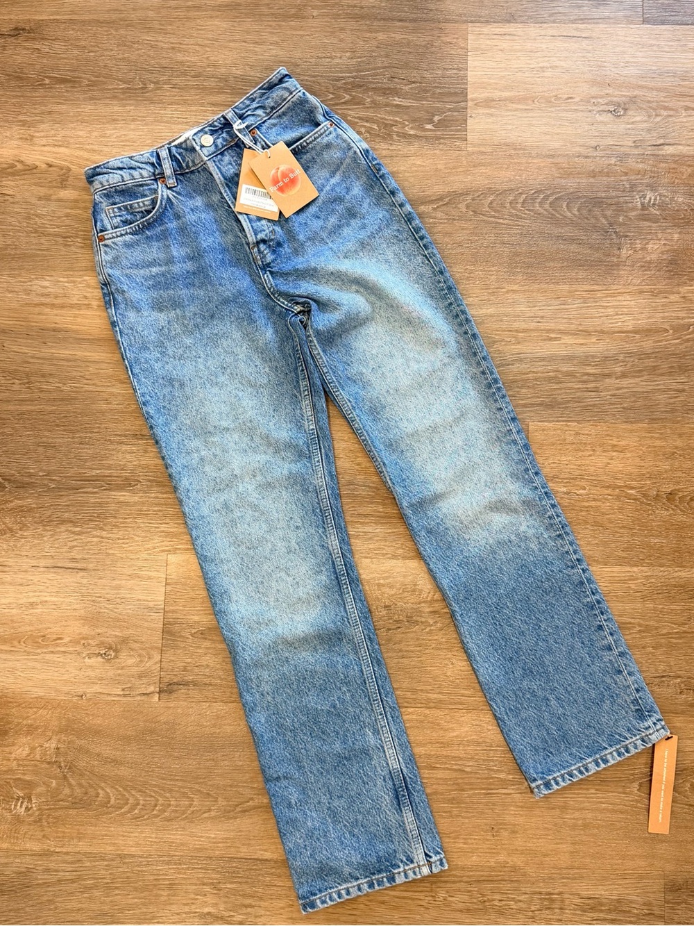 Reformation Blue Cropped Straight Jeans - Picture 4 of 6